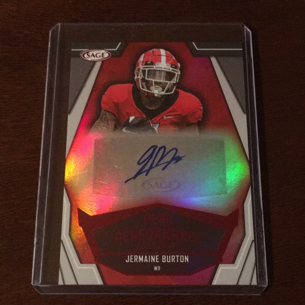 Jermaine burton autographed football card